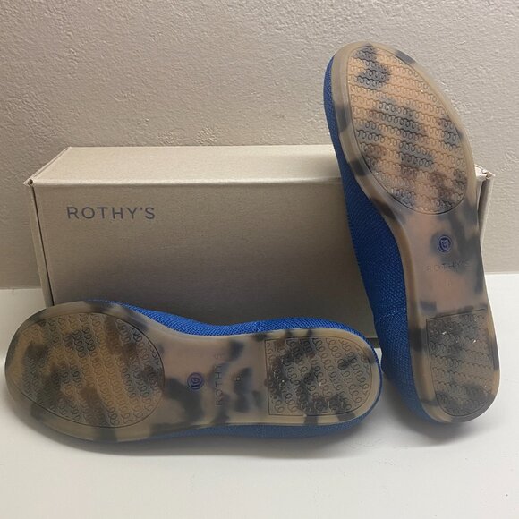 Rothy's Round-Toe Flats in Ocean Blue (size 5 or 5.5) - Picture 2 of 7